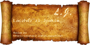 Laczházi Joakim névjegykártya